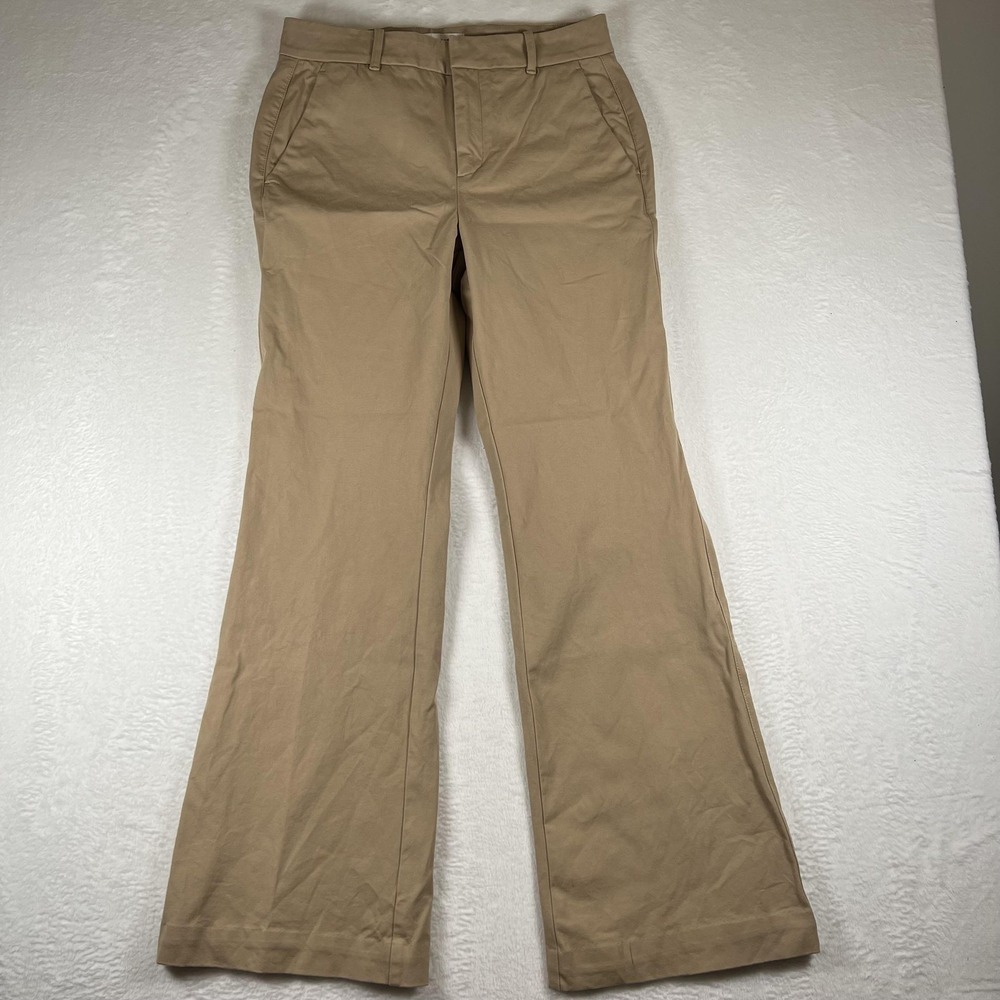 Everlane Pants Womens 6 Beige Twill Chino Bootcut Stretch Cotton Blend Khaki